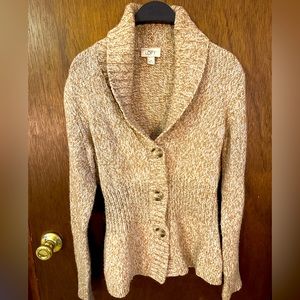 Ann Taylor Loft wrap collar cardigan sweater